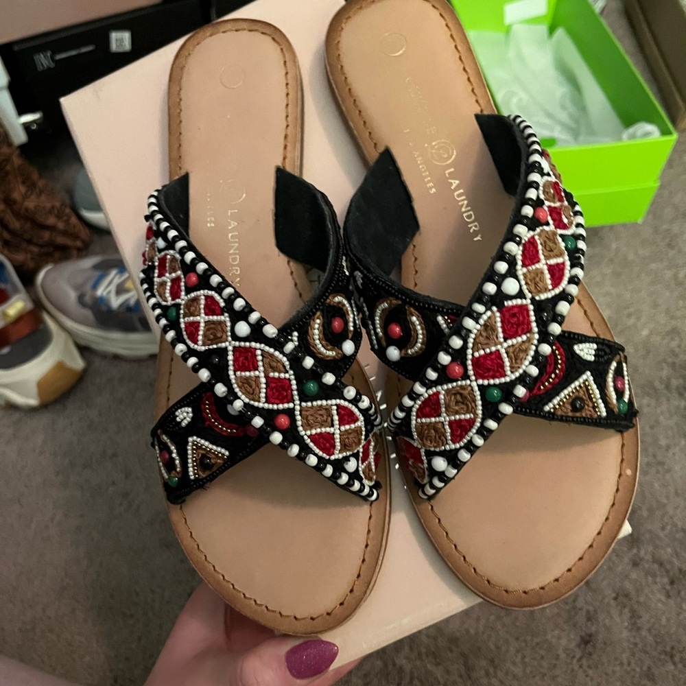 NWOT Chinese Laundry Beaded Sandals